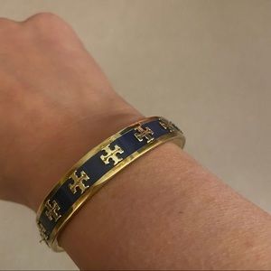 Tory Burch logo adjustable bangle bracelet